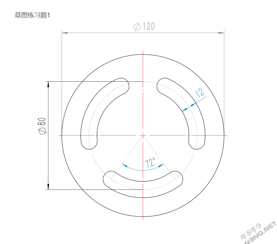 Solidworks草图练习题1
