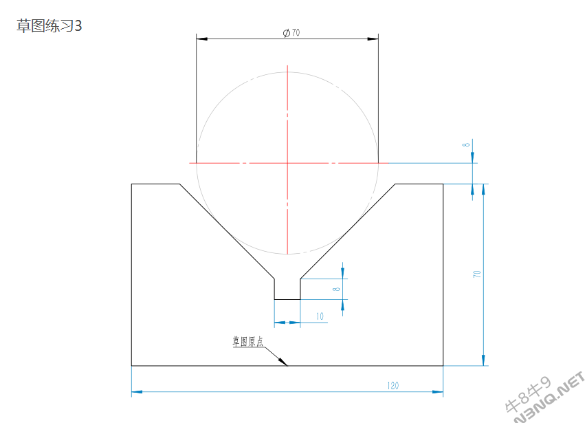 Solidworks草图练习题3