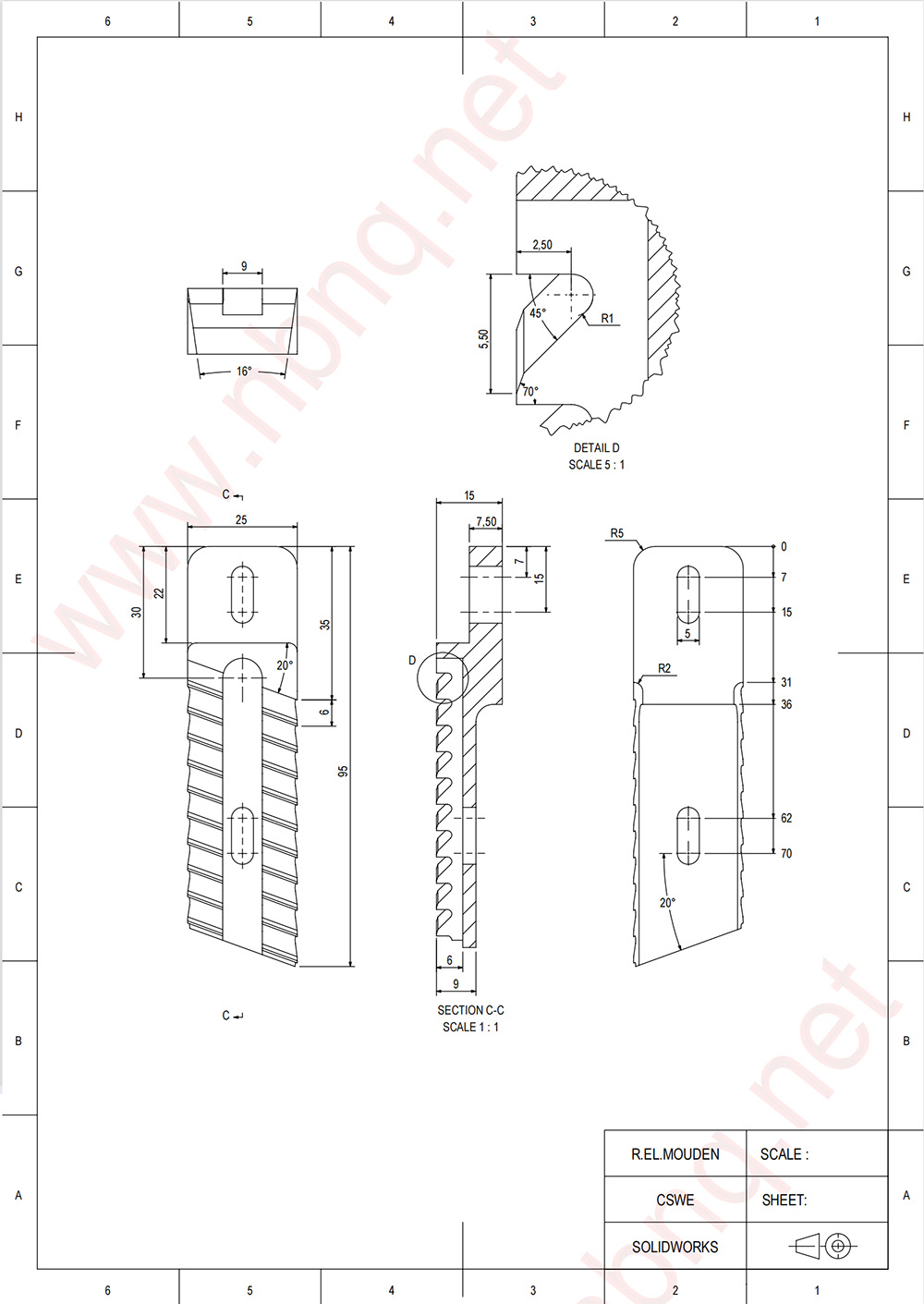 CSWE Solidworks认证练习题012