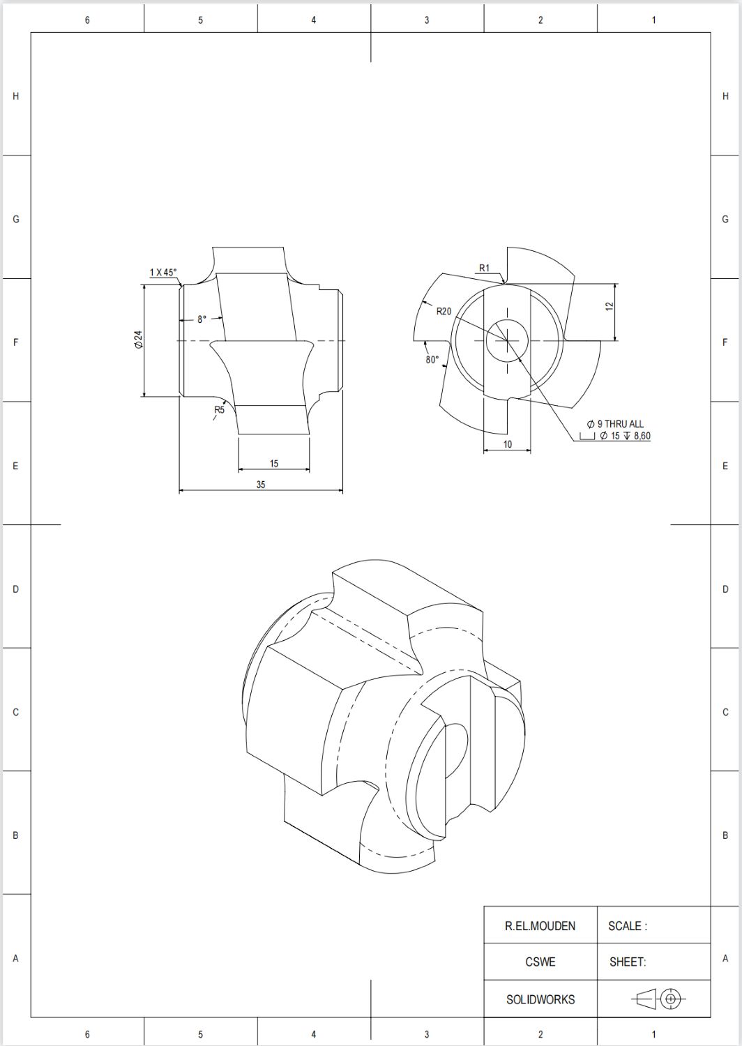 CSWE Solidworks认证练习题013