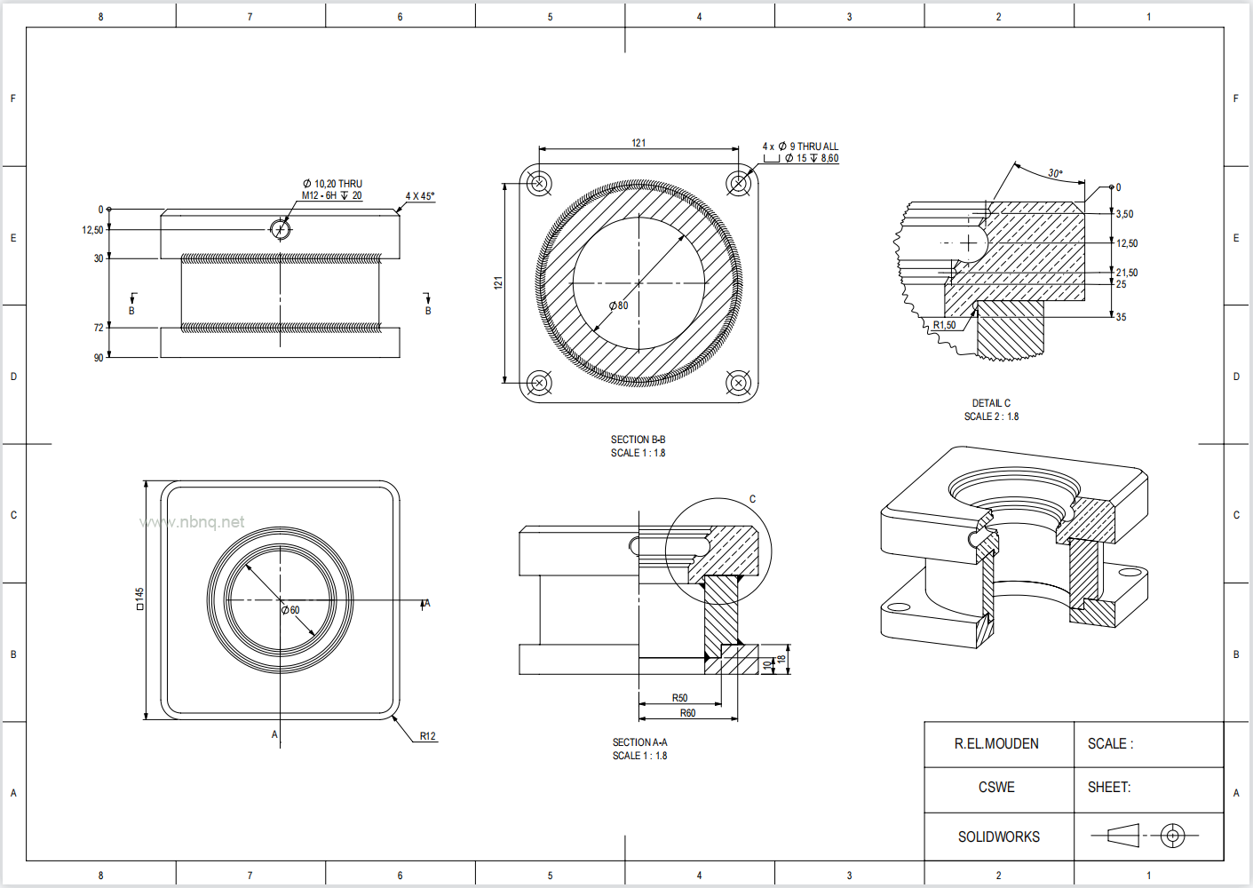 Solidworks装配练习题 CSWE 006