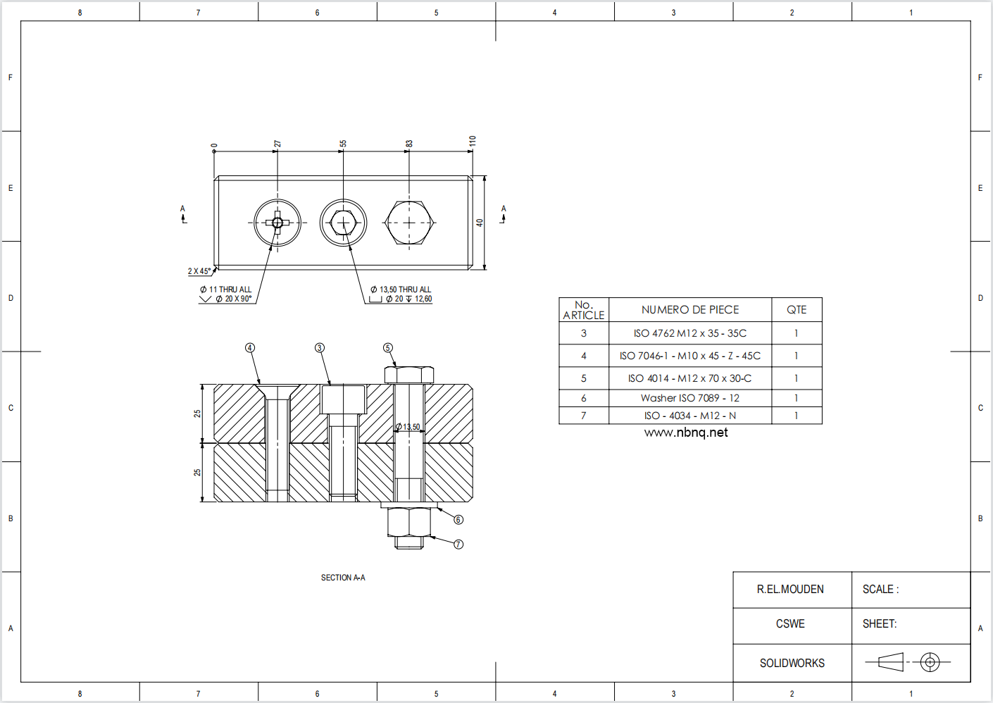 Solidworks装配练习题 CSWE07