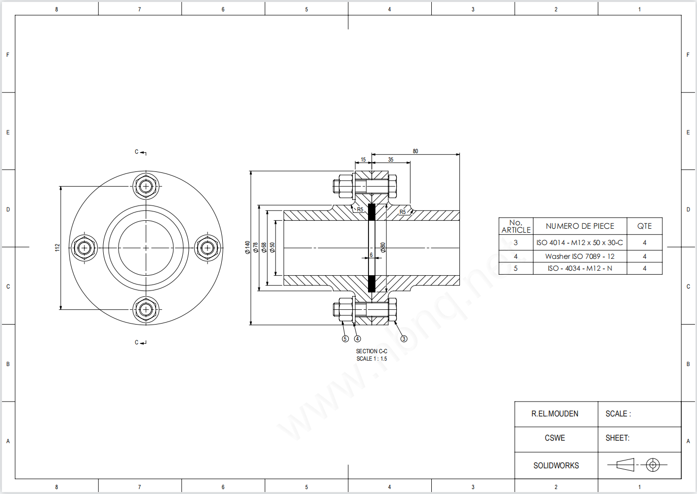 Solidworks装配练习题 CSWE08
