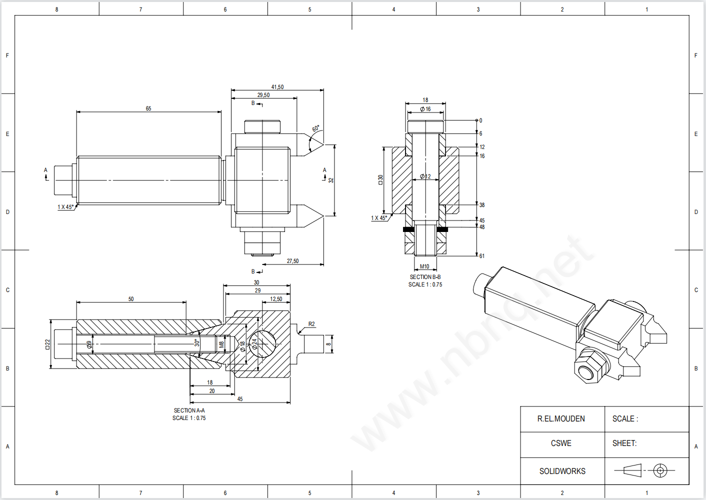 Solidworks装配练习题 CSWE12