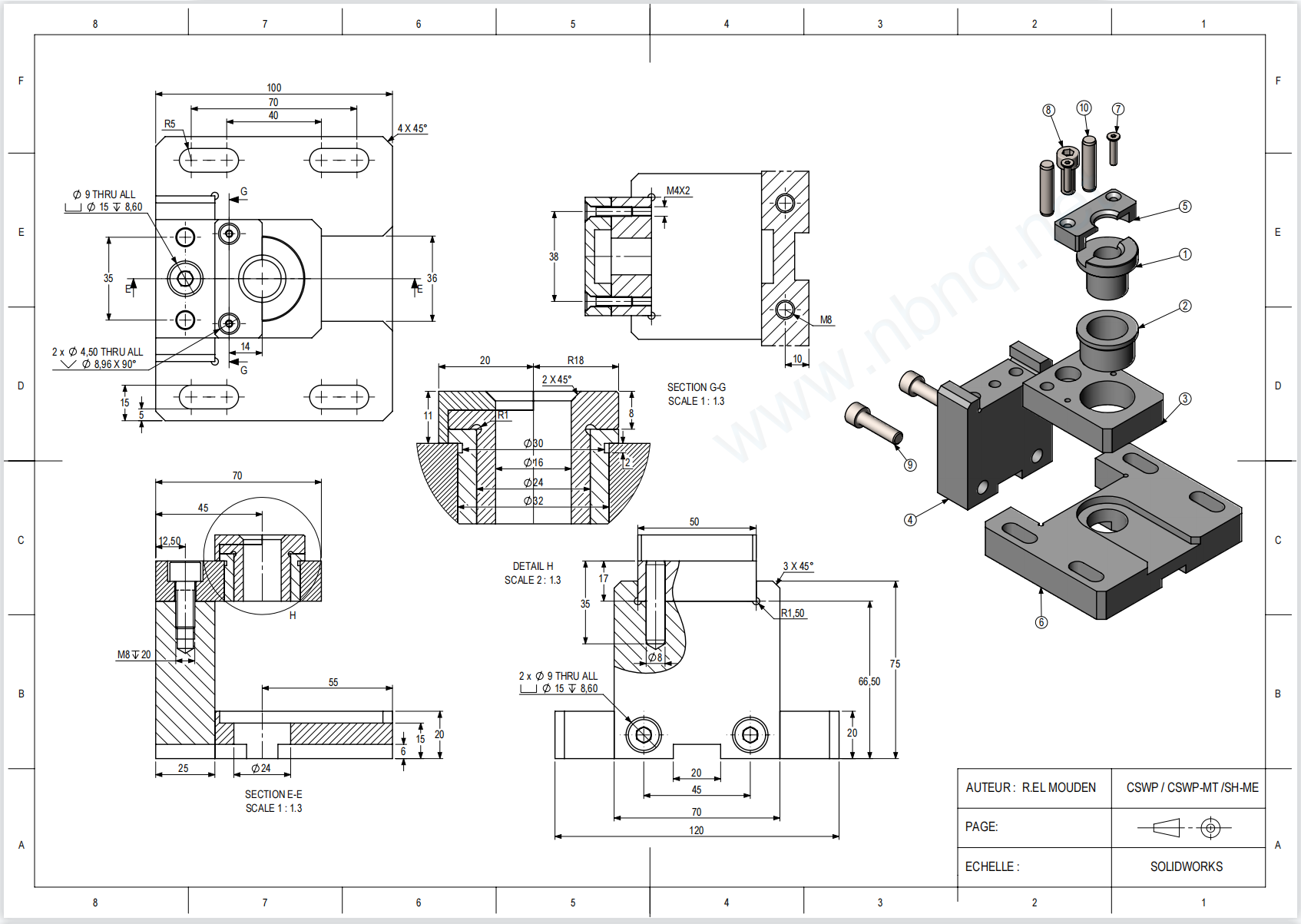 Solidworks装配练习题 CSWE16