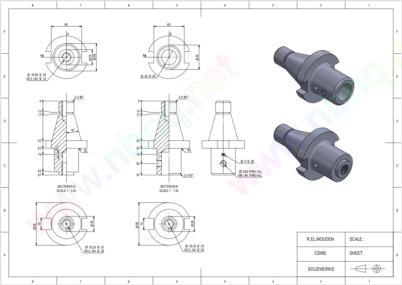 Solidworks基础练习题：006