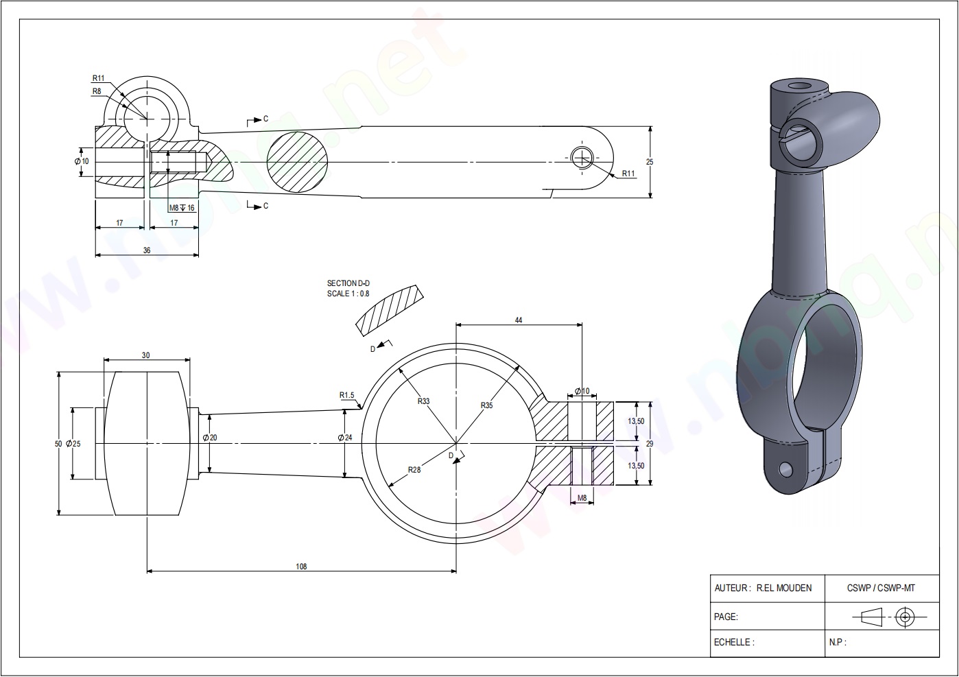 Solidworks基础练习题：010