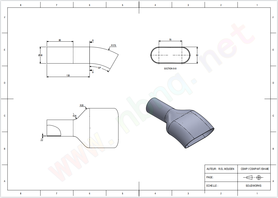 Solidworks基础练习题：017
