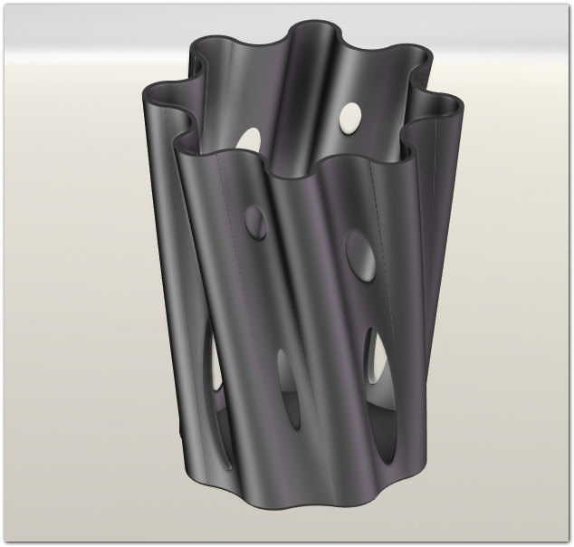Solidworks画一个扭曲的杯筒