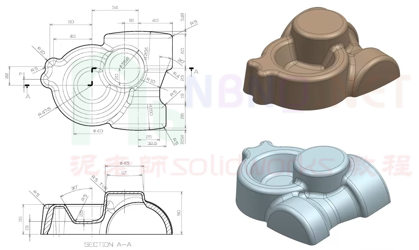 Solidworks画一个壳零件